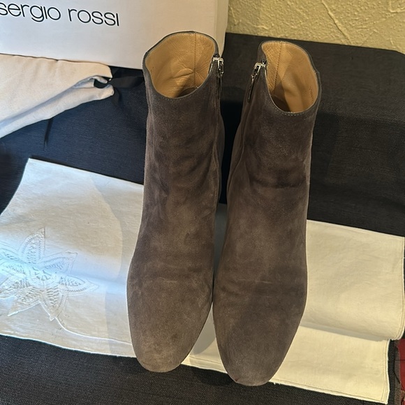 Sergio Rossi Scarpe Donna gray Suede boots - Picture 7 of 9